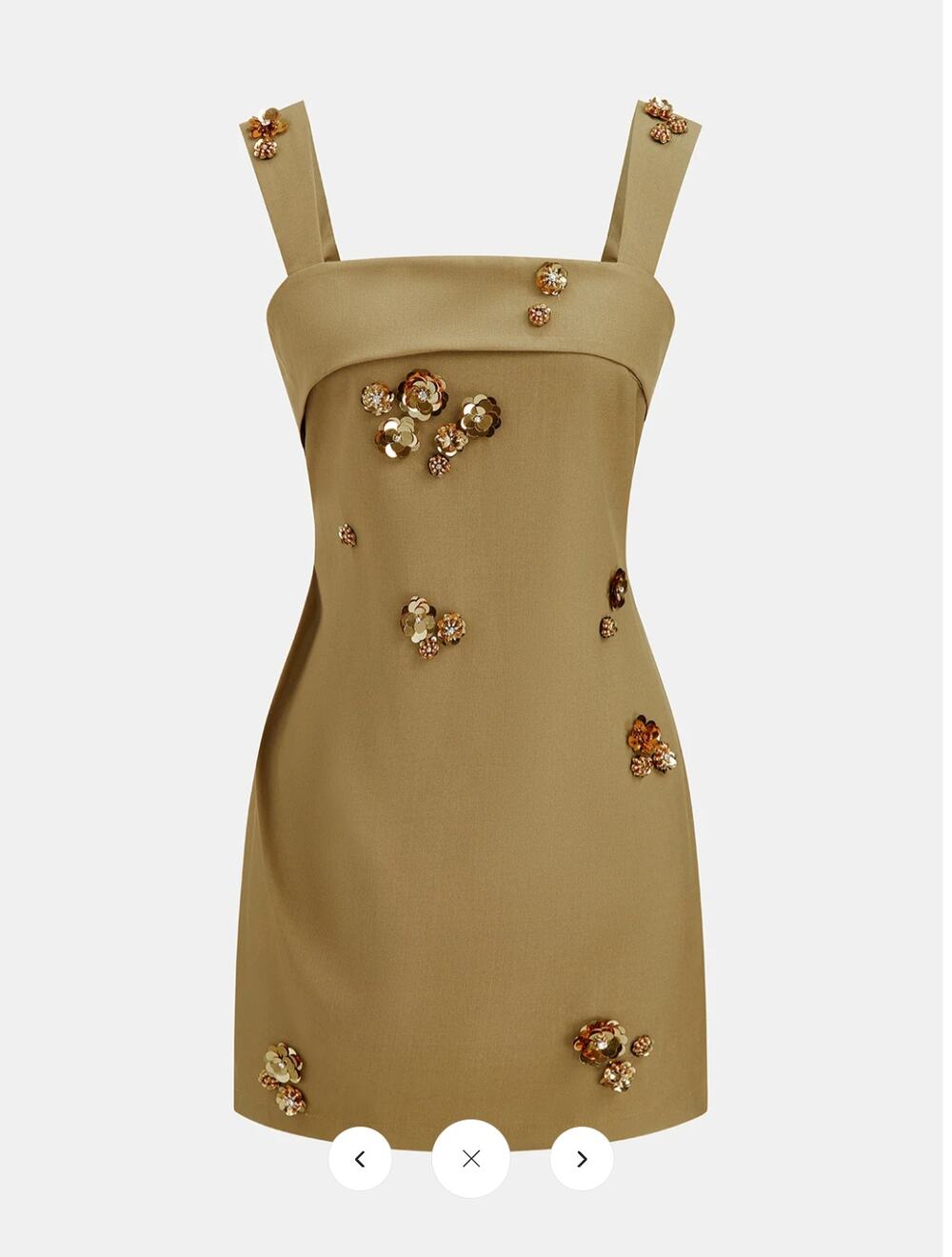 NWT Commense 3D Sequin Flower Mini Dress SZ S
